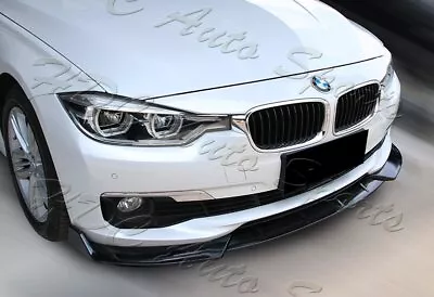 For 16-19 BMW 320i 328i 330i F30 F35 Painted Black Front Bumper Body Kit Lip 3PC • $58.99