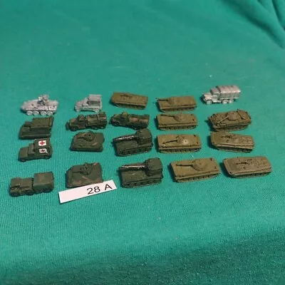 Lot 28A GHQ Micro Armor 1:285 Scale Tanks Trucks APCs Artillery 20 Pcs • $23.52