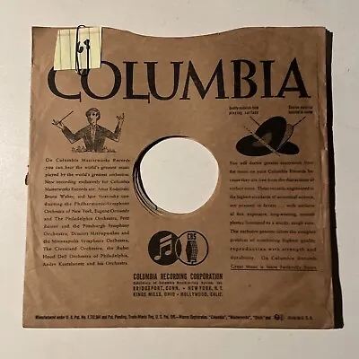 10  78 RPM Record Sleeves - Lot Of 10 Columbia Record Sleeves (Bundle #68) • $10
