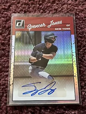 Spencer Jones 2023 Donruss Baseball #90S-SJ Retro 1990 New York Yankees Auto RC • $45