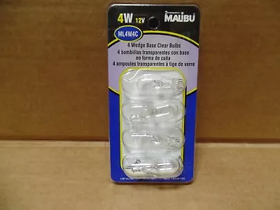 LOT Of (12 Bulbs) Malibu 4 Watt Clear Wedge Base Low Voltage Bulbs 4 Packs • $8.50