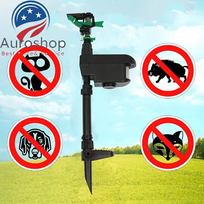 Animal Repellent Sprinkler Solar Scarecrow Motion Activated Water Sprinkler New • $38.95