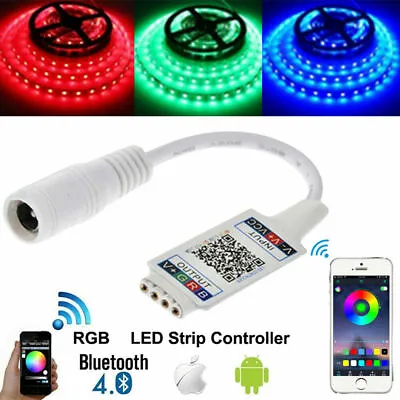 RGB BLUETOOTH Wireless LED Phone Controller FOR RGB 5050 3528 LED Strip Lights • $6.89