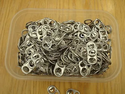 500 Silver Can Ring Pulls Round Top For Arts Crafts Hobbies Etc. #9 • £6.99