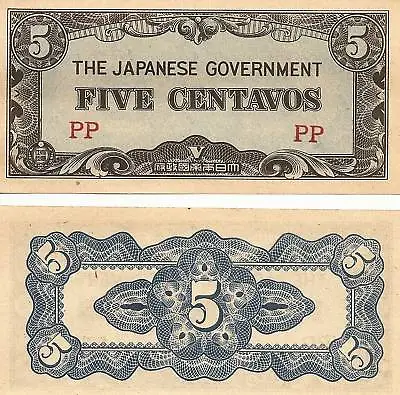 Philippines / Japanese 5 Centavos Uncirculated WWII • $1.99