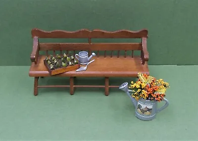 1/12 Dollhouse Garden Bench Flower Lot D&m Miniatures • $17.99