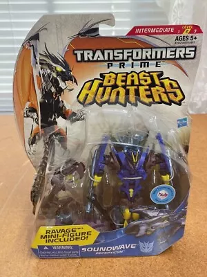 2012 Transformers Prime Beast Hunters Soundwave Decepticon Figure MOC W/Ravage • $4.99