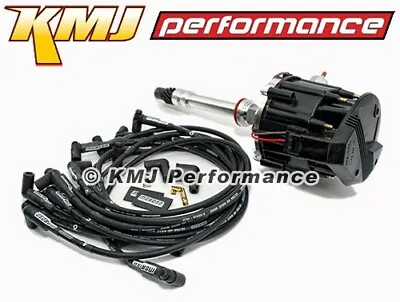 SBC 350 400 Chevy HEI Black Distributor + Moroso Ultra 40 Under Header Wires Kit • $120.99