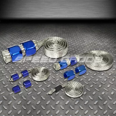 $25.88 • Buy Braided Stainless Steel Vacuum/fuel/radiator/oil Line Dress-up Hose Cover Blue