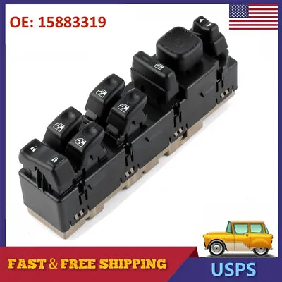 Front Driver Left Side Power Window Switch Black For Chevy Silverado #15883319 • $85