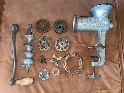 Vintage Universal Silver Hand Crank Food Meat Grinder Chopper No. 333 • $81.11