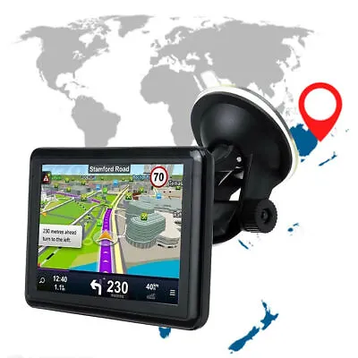 5  Touch Screen Car Truck Sat Nav GPS Navigation UK/EU Map Free Lifetime Updates • £33.95