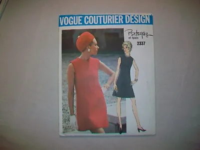 Vogue Couturier Design Pertegaz Dress Pattern #2337 Size 12; 34 Bust Vintage • $15