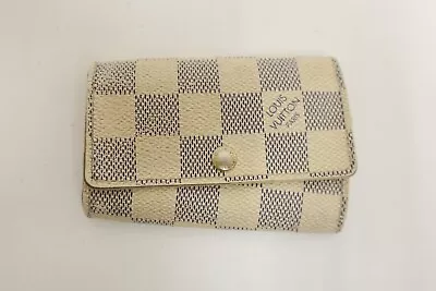 Authentic LOUIS VUITTON Damier Azur Leather Multicles 6 Ring Key Case  #15048 • $17