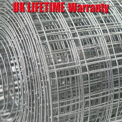 £31.69 • Buy Galvanised Welded Wire Mesh Garden Pet Dog Cat Bird Aviary Rabbit Hutch Fencing