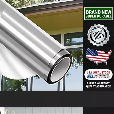 One Way Mirror Tint Window Film Privacy Protect UV Reflective Sun Block For Home • $8.99