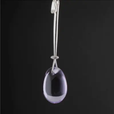 Georg Jensen Sterling Pendant Amethyst / Diamonds # 128 — Vivianna Torun • $775