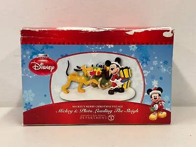 Dept 56 Mickey Merry Disney Village Mickey & Pluto Loading The Sleigh Accessory • $46