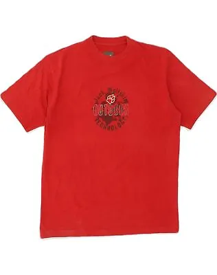 JACK WOLFSKIN Mens Graphic T-Shirt Top Medium Red Cotton HG02 • £9.85