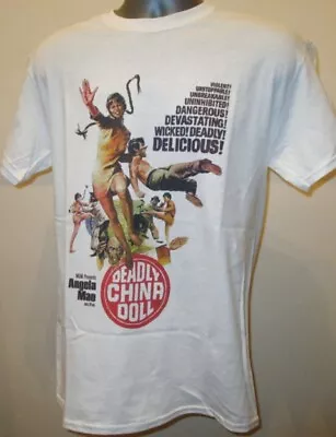 Deadly China Doll T Shirt 70s Kung Fu Hapkido Martial Arts Film Angela Mao W126 • $16.74