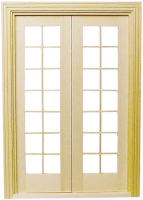 Dollhouse Miniature Classic French Doors 1:24 / Half Scale • $15