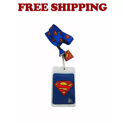 Brand New DC Comic Superman Super Man Logo Lanyard KeyChain ID Holder • $10.70