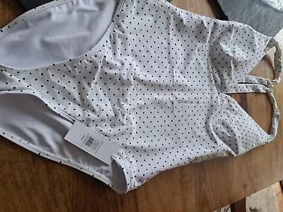  White Company Halterneck Polka Dot Swimming Costume Swimsuit Size 16 RRP £69 BN • £20