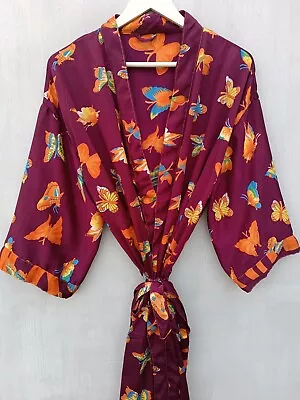 Maternity Silk Sari Kimono Christmas Day Gift For Her Woman's Clothing B-1851 • $50.99