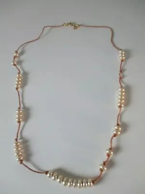 J.CREW Women's Beige Rope Pearl Layer Necklace NWT 39.50 • $8.55