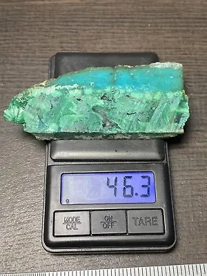 Gem Silica W/ Malachite 46.3g Inspiration Mine Top Grade Cabbing Lapidary Rough • $99.99