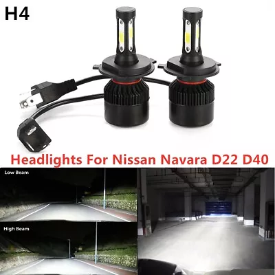 2X 120W H4 For Nissan Navara D22 D40 4 Sides LED Headlights Kit Globes Bulbs • $25.41