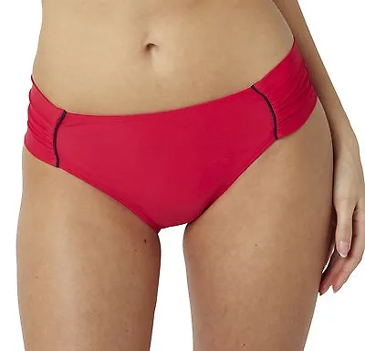 Panache SW0649 Swimwear Veronica Ruched Bikini Pant / Brief Red • £11.75