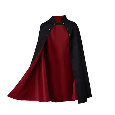 Medieval Cape For Women Halloween Gothic Cape For Men Vampire Steampunk Coat • $29.99