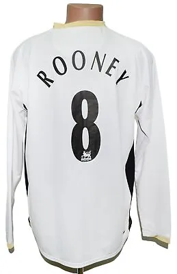 Manchester United 2006/2007 Away Football Shirt Nike Rooney #8 Xl Long Sleeve • $136.22