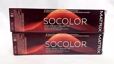 ⚜ 2 LOT Matrix SoColor JN HIGH IMPACT BRUNETTE Permanant Hair Color 3 Oz ⚜DEAL⚜ • $18.95