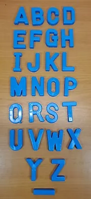 Complete Alphabet Fridge Magnet Letters Magnetic Educational Toy 26 Letters BLUE • $5