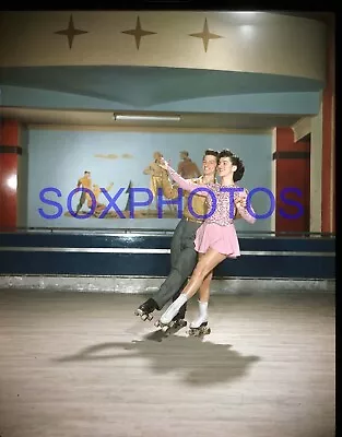 Kfm7-370 1955 Americana-roller Skating At Gay Blades Rink 4 X5  Orig. Color Film • $20.51