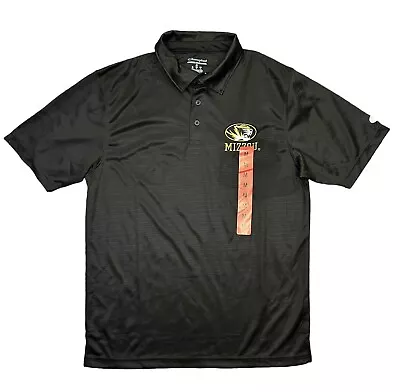 Champion Mens Missouri Tigers Mizzou Football Black Polo Shirt Sz M - Medium NWT • $17.87