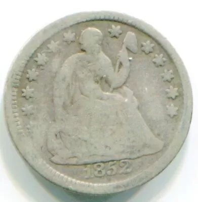 1852 Silver Half Dime !! • $15.99