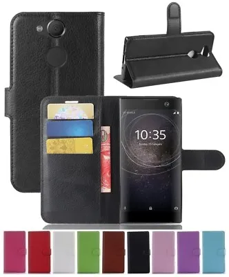 $5.89 • Buy Wallet Leather Flip Card Case Pouch Cover For Sony Xperia XA2 Genuine AuSeller