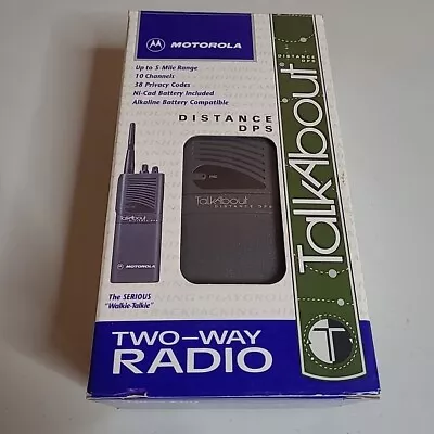 Motorola TalkAbout Distance DPS 2-Way Radio Walkie Talkie Pewter Open Box • $99