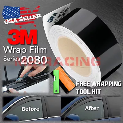 3M 2080 Black Vinyl Wrap Kit For Blackout Chrome Delete1 Window Trim Door Trim • $35.39