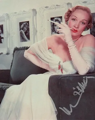 MARLENE DIETRICH SIGNED AUTOGRAPHED 8x10 PHOTO HOLLYWOOD SCREEN LEGEND PSA/DNA • $235