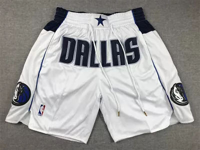 New Dallas Mavericks Men White Swing Basketball Pocket Shorts • $35.99