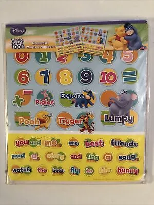 Disney Winnie The Pooh 2 Sheets Magnetic Words & Numbers NEW Sealed • £3.95