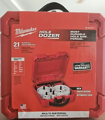 Milwaukee Hole Dozer Bi-Metal Hole Saw Set (21Pc) 49-22-4171 Brand New • $175