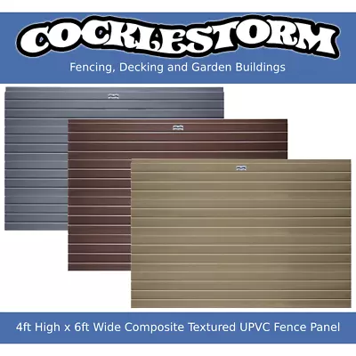 4ft High X 6ft Wide Composite UPVC/Plastic Garden Fence Panel • £106