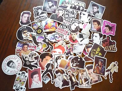 Elvis Presley Stickers !!--super Lot Of 50!--peel Off -scrapbook Sizes-many Uses • $20