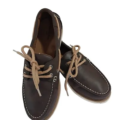 Goodfellow Boat Shoes Moccasins Brown Slip On Loafers Men's Sz 7 Sport Casuals • $10