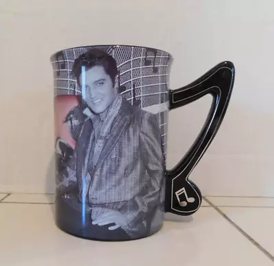 Elvis Presley Mug Pink Cadillac With Music Note Handle 16 Oz • $10